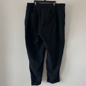 Antropologie Maeve High Rise Tapered Trousers Elastic Waist Size 16W Black